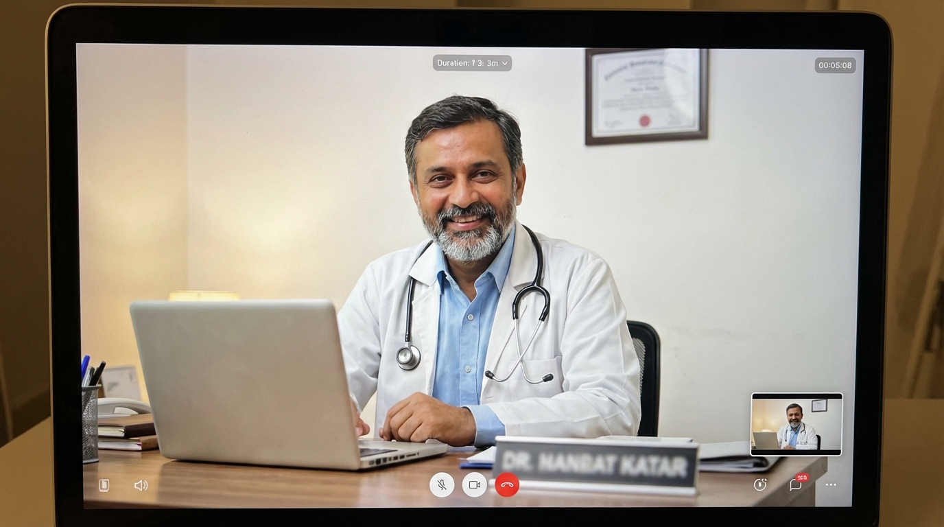 HELMRx doctor during video consultation