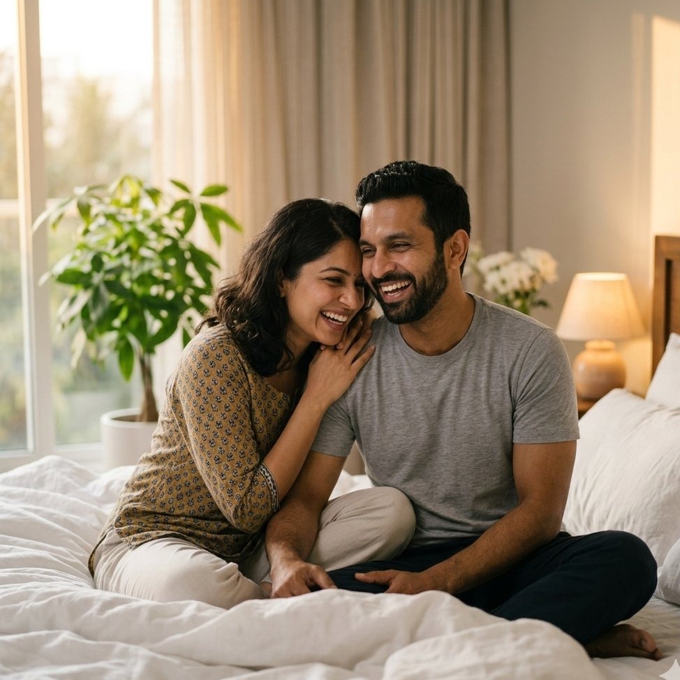 Happy couple together